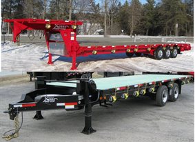 Deck over flat bed platform trailer