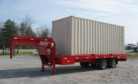 Sliding axle trailers to move sea containers